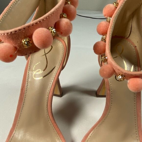 EUC Sam Edelman Women’s Luella Ankle Strap 4” Heel Sandal - Pink - Size 6 - Picture 10 of 11